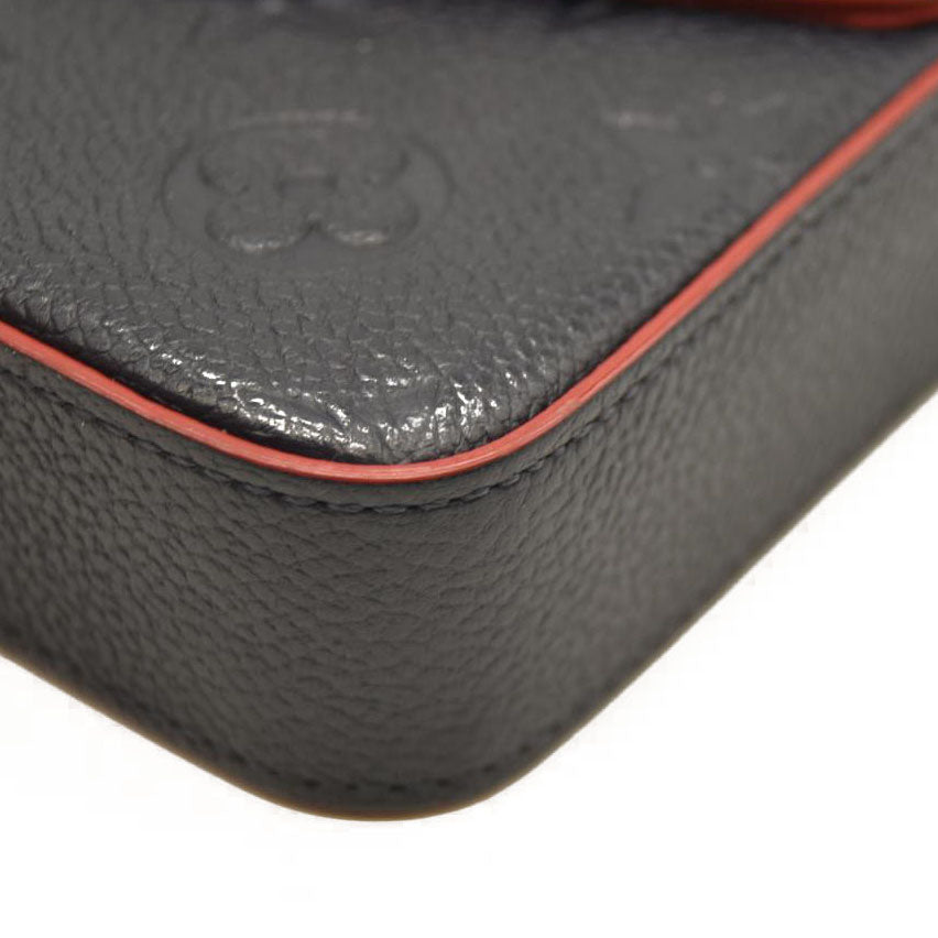 Louis Vuitton  Empreinte Pochette Felicie Chain Wallet Marine Rouge