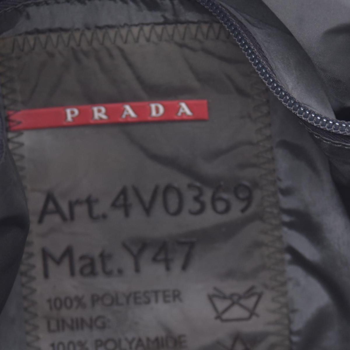 $850 PRADA Linea Rossa Nylon Briefcase Laptop Bag Charcoal Grey CONSIGNMENT 10021198