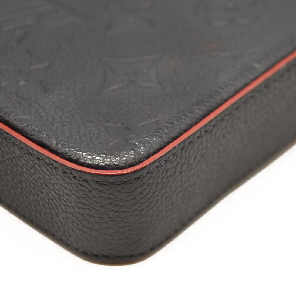 Louis Vuitton  Empreinte Pochette Felicie Chain Wallet Marine Rouge