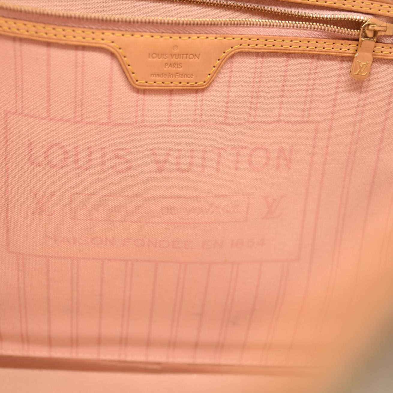 Louis Vuitton Damier Azur Neo Neverfull MM Rose Ballerine with Pouch FL2128