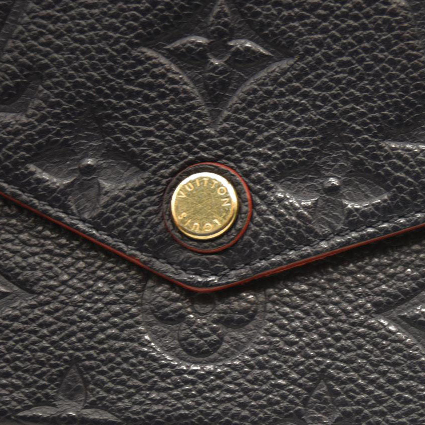 Louis Vuitton  Empreinte Pochette Felicie Chain Wallet Marine Rouge