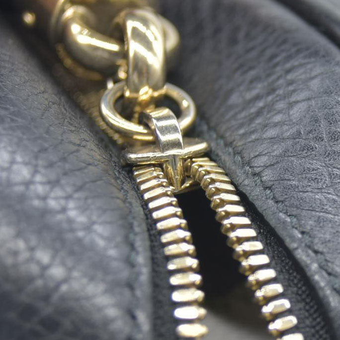 GUCCI Soho Shoulder Bag Black Leather