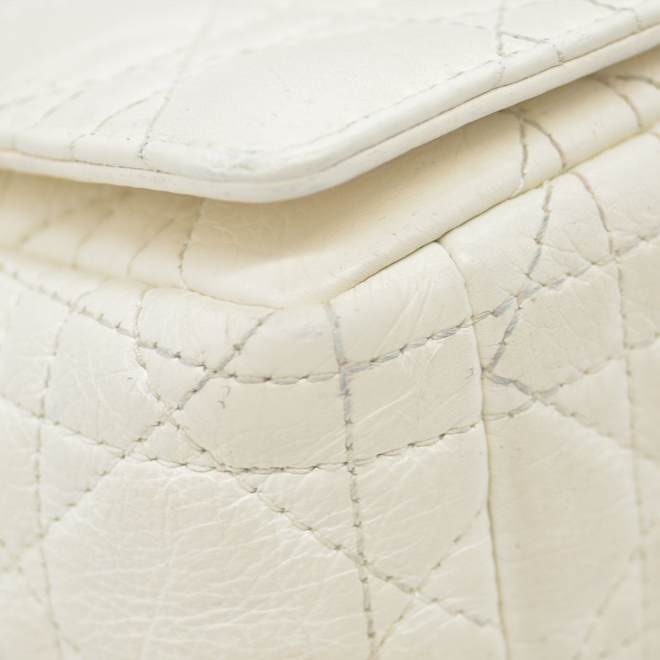 $4400 Christian Dior Lambskin Cannage Small Caro Bag Ivory