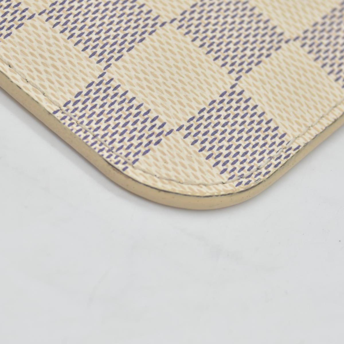 $600 2018 Louis Vuitton Damier Azur Neverfull MM GM Pochette Rose Ballerine FL4148