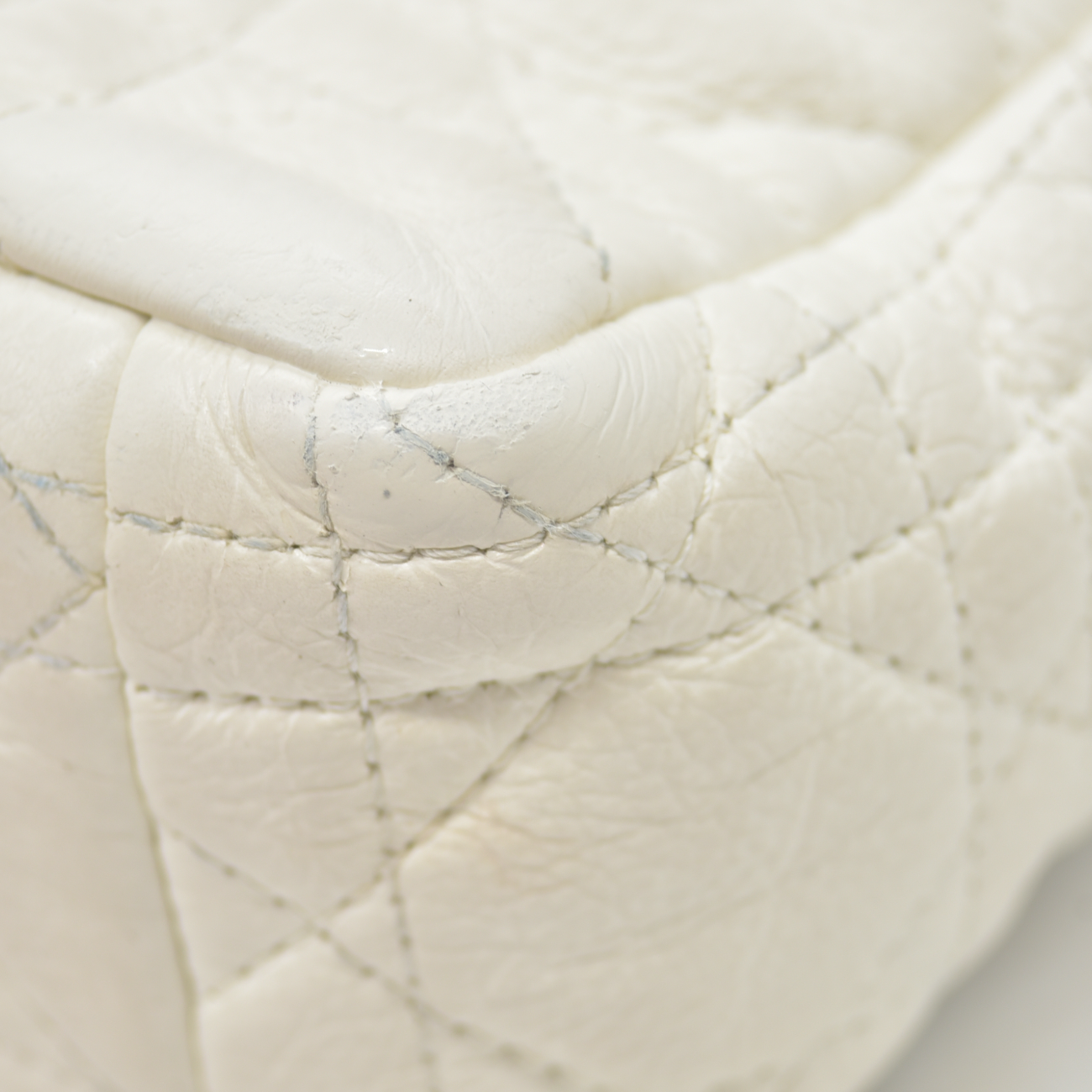 $4400 Christian Dior Lambskin Cannage Small Caro Bag Ivory