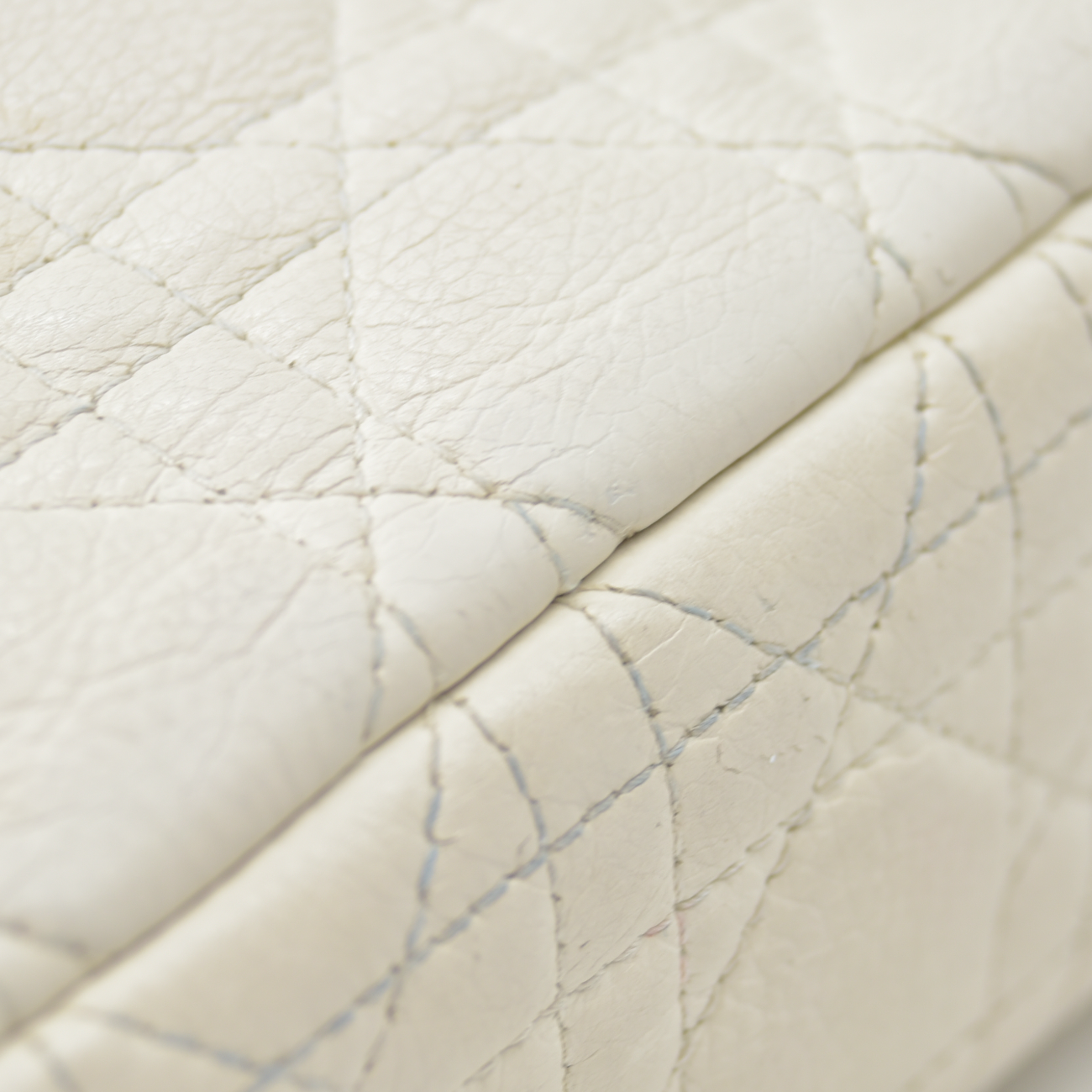 $4400 Christian Dior Lambskin Cannage Small Caro Bag Ivory