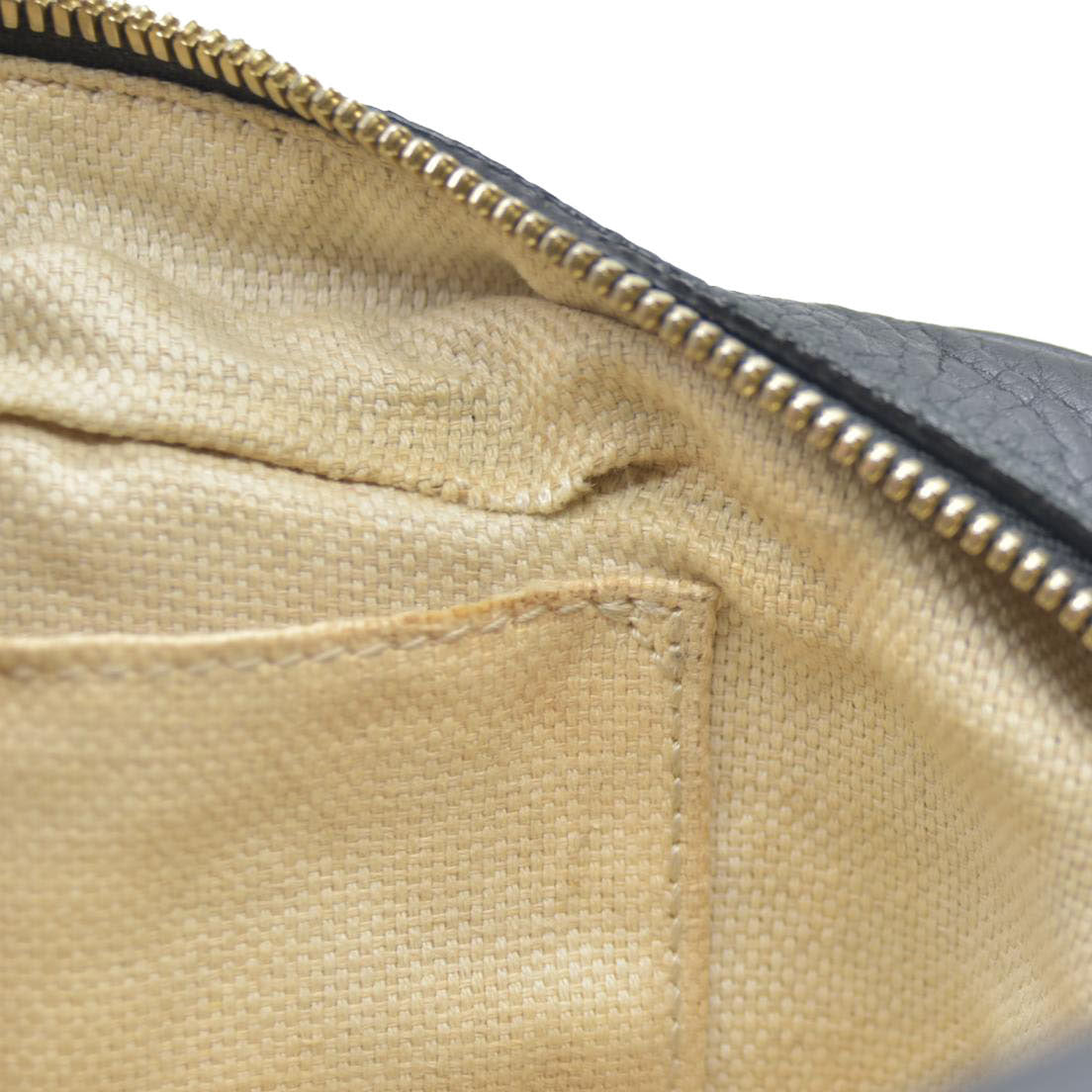 GUCCI Soho Shoulder Bag Black Leather