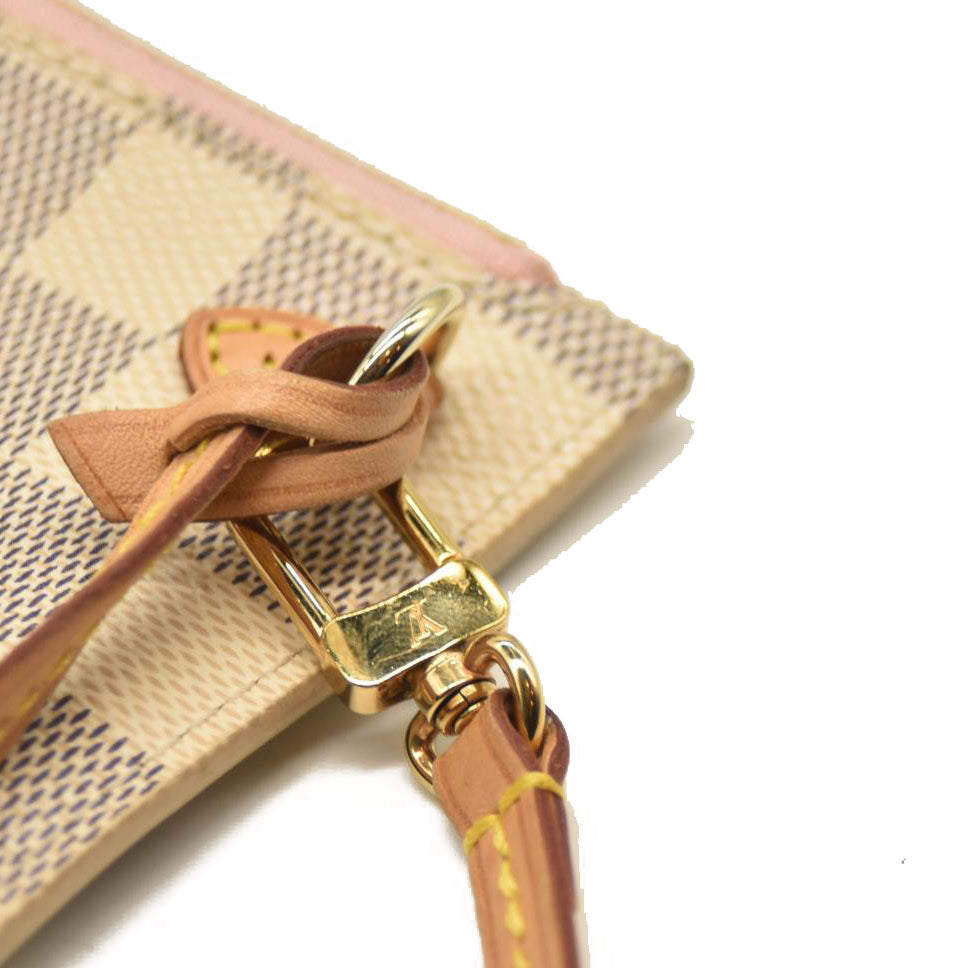 Louis Vuitton Damier Azur Neo Neverfull MM Rose Ballerine with Pouch FL2128