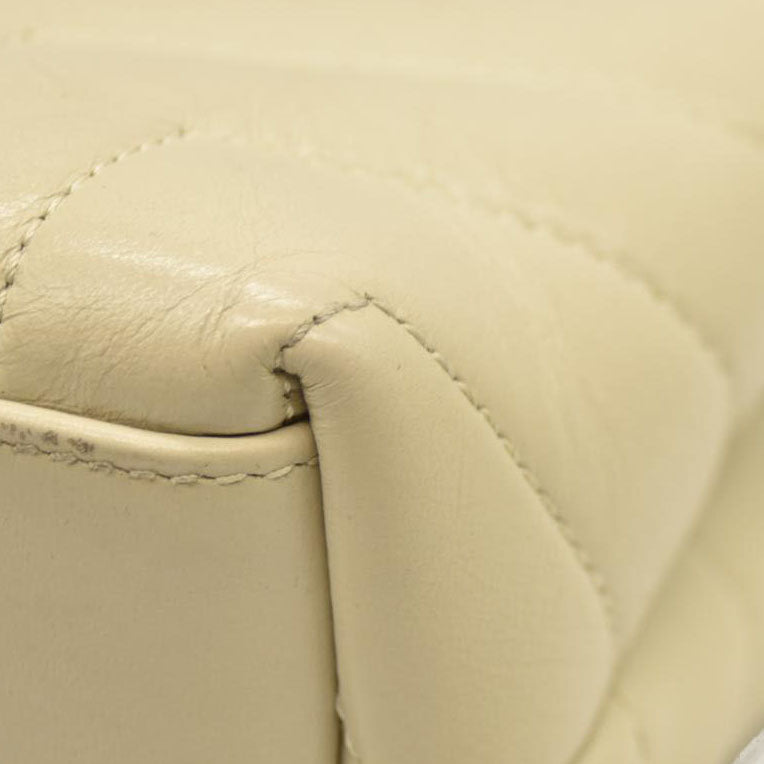 Saint Laurent  Calfskin Y Quilted Monogram Small Loulou Chain Satchel Blanc Vintage