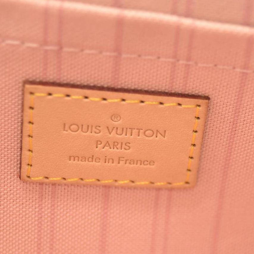 Louis Vuitton Damier Azur Neo Neverfull MM Rose Ballerine with Pouch FL2128