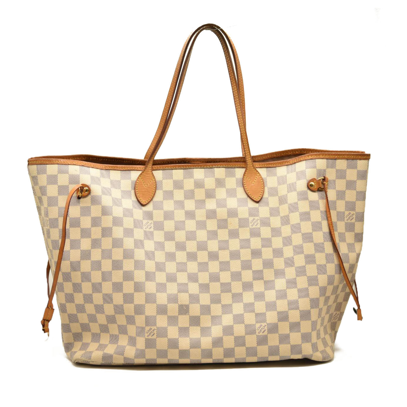 LOUIS VUITTON Damier Azur Neo Neverfull GM Rose Ballerine with pouch SD2187