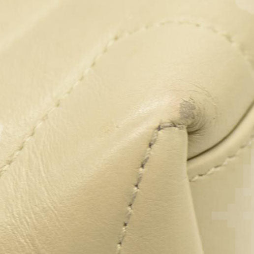 Saint Laurent  Calfskin Y Quilted Monogram Small Loulou Chain Satchel Blanc Vintage