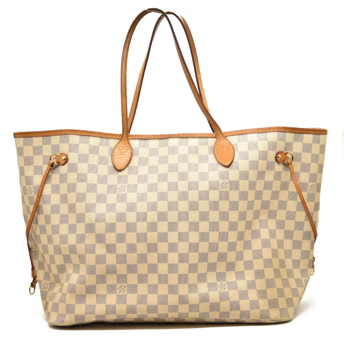 LOUIS VUITTON Damier Azur Neo Neverfull GM Rose Ballerine with pouch SD2187