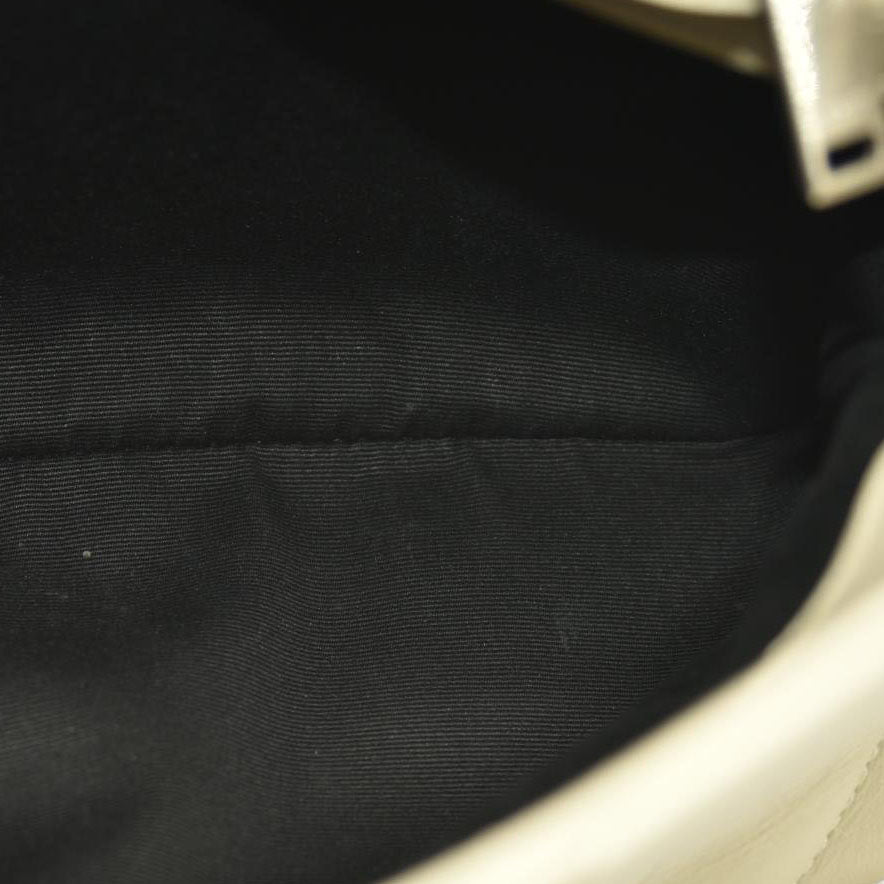 Saint Laurent  Calfskin Y Quilted Monogram Small Loulou Chain Satchel Blanc Vintage