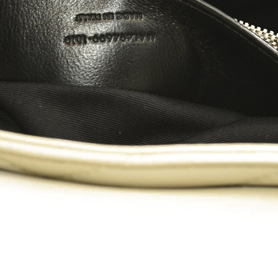 Saint Laurent  Calfskin Y Quilted Monogram Small Loulou Chain Satchel Blanc Vintage