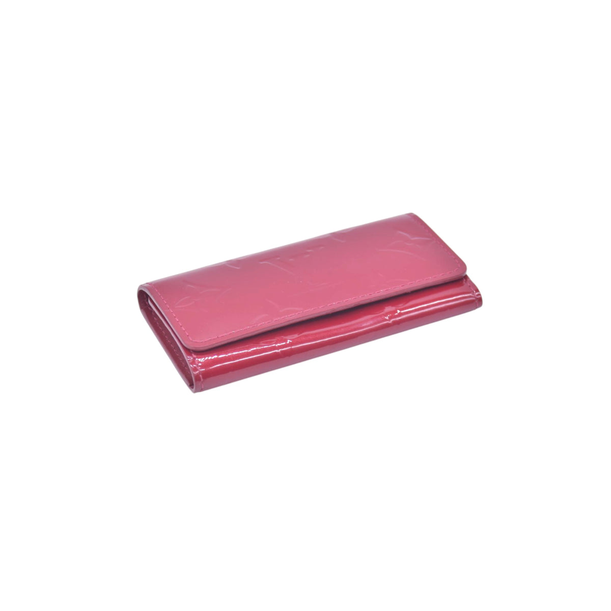 $290 2010 LOUIS VUITTON Vernis Patent Leather 4 Key Holder Red TS0120 CONSIGNMENT 10021451