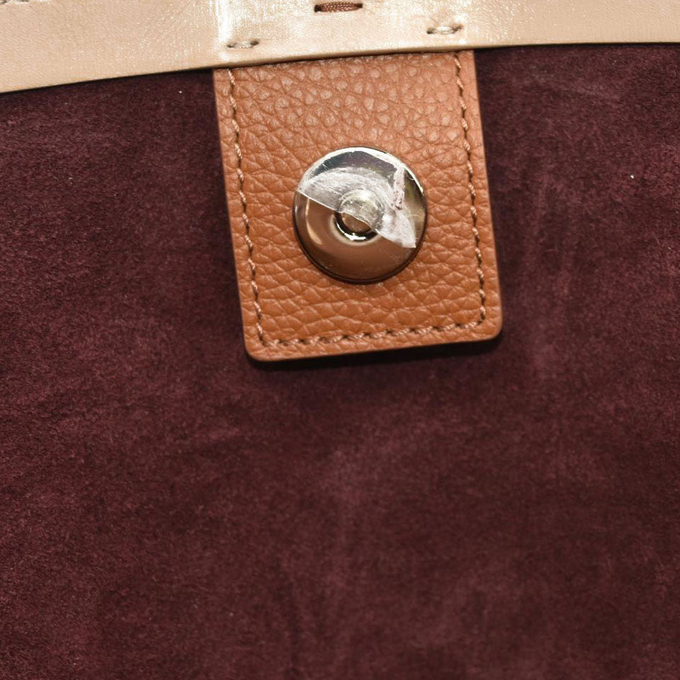 Chloe  Calfskin Medium East West Sense Tote Tan