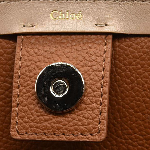 Chloe  Calfskin Medium East West Sense Tote Tan