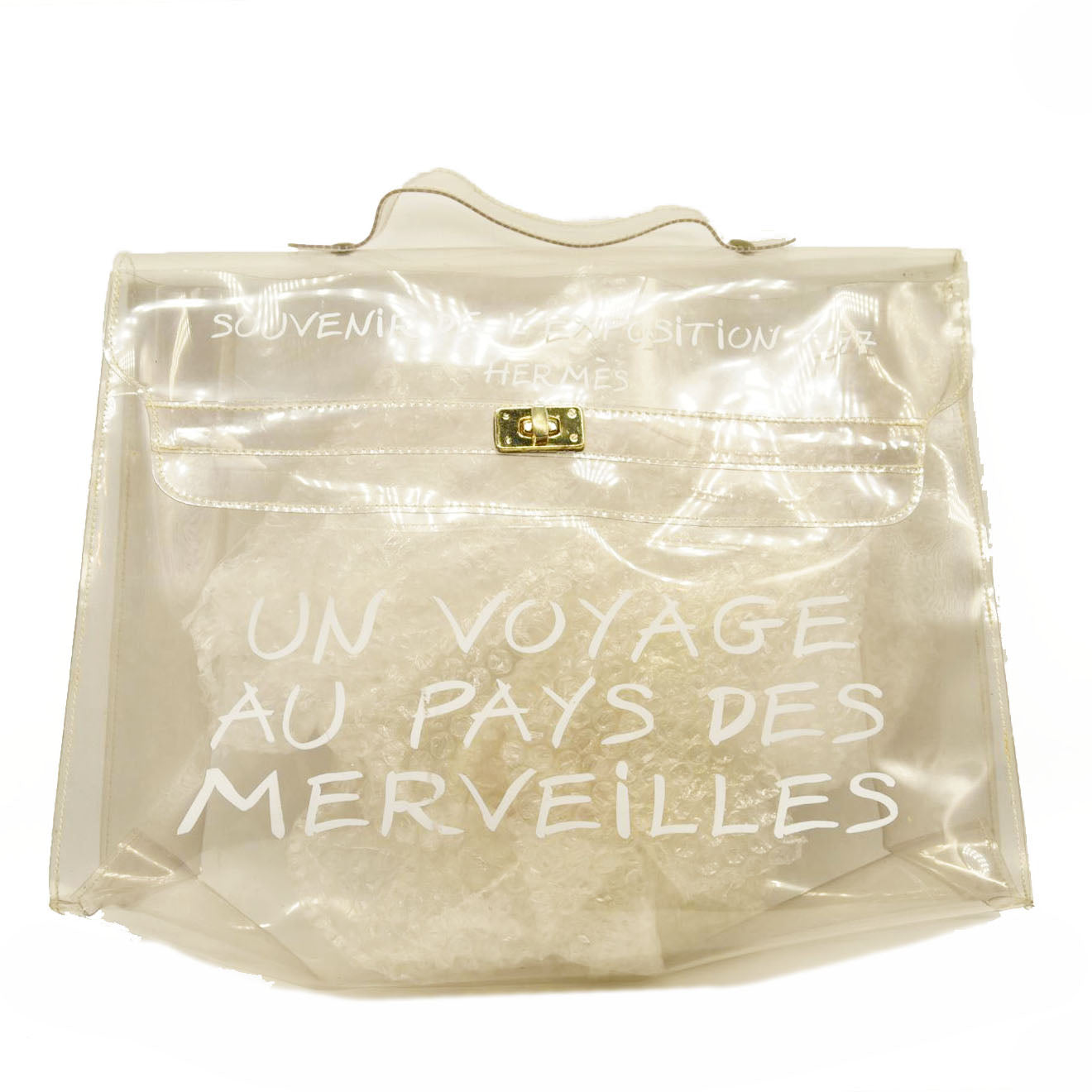Hermes  Vinyl Souvenir De L'Exposition Kelly Transparent