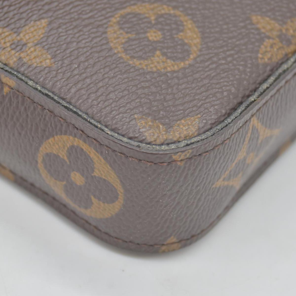 $1580 Louis Vuitton Monogram Pochette Felicie Chain Wallet Fuchsia