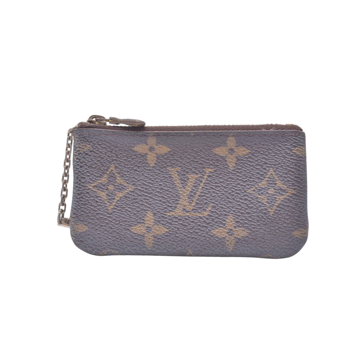 $355 LOUIS VUITTON Monogram Key Pouch Cles CONSIGNMENT 10021445