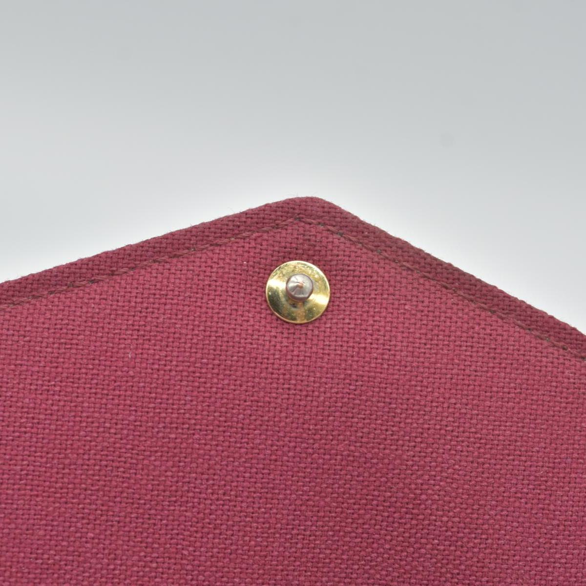 $1580 Louis Vuitton Monogram Pochette Felicie Chain Wallet Fuchsia