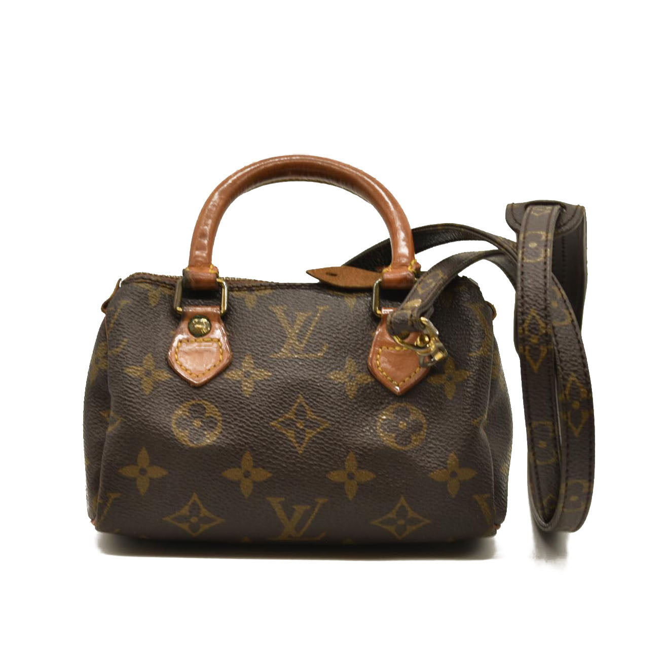 LOUIS VUITTON Monogram Mini Speedy with Strap