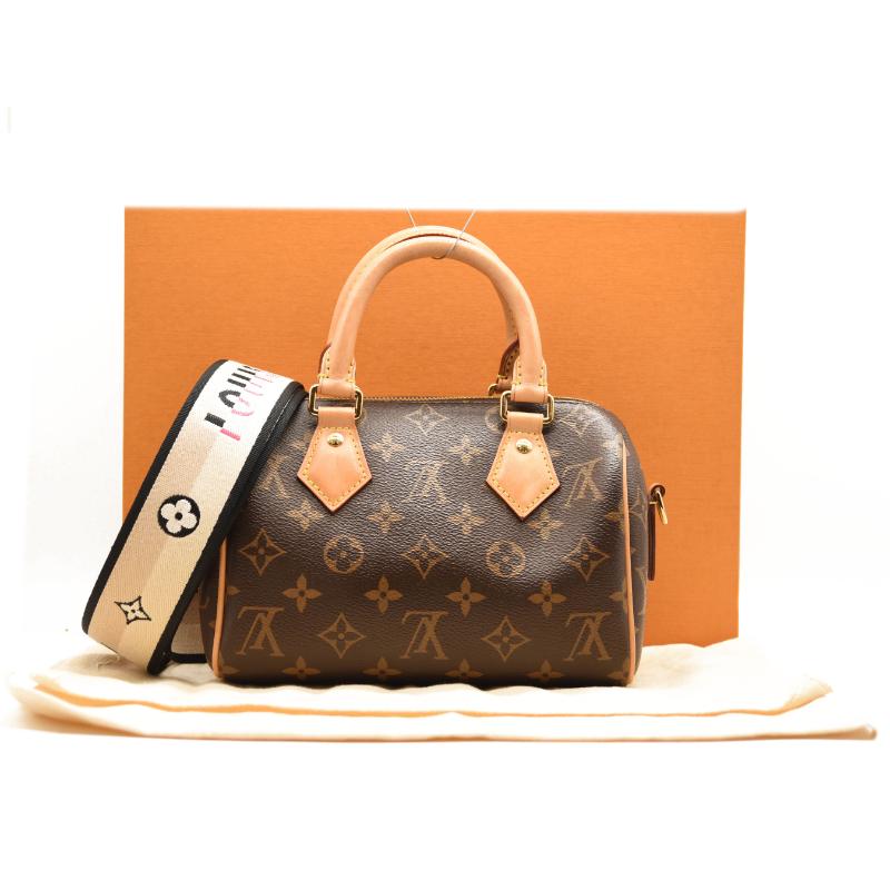 LOUIS VUITTON Monogram Speedy Bandouliere 20 Black