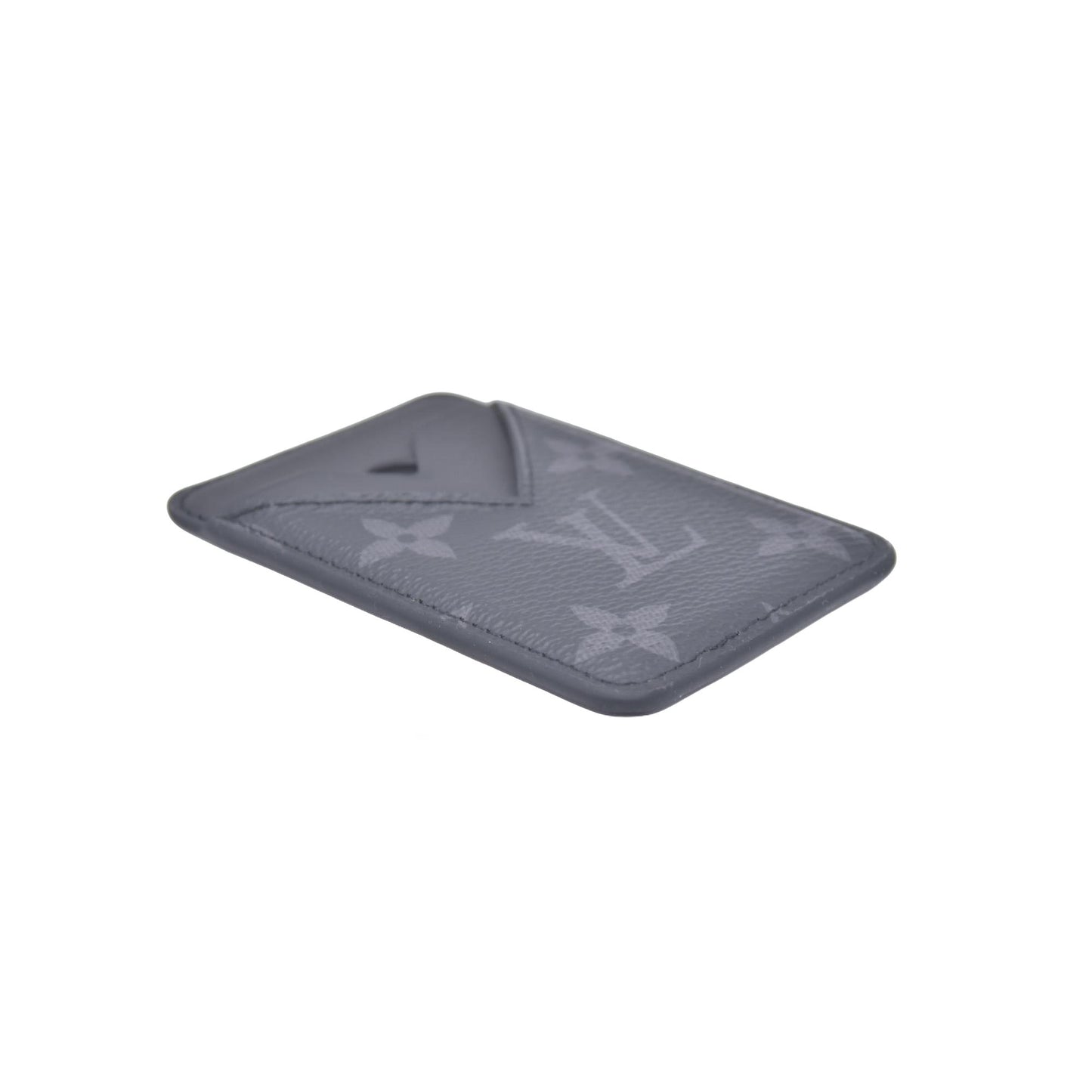 $445 2025 Louis Vuitton Monogram Eclipse Magnetic Card Holder ME4275