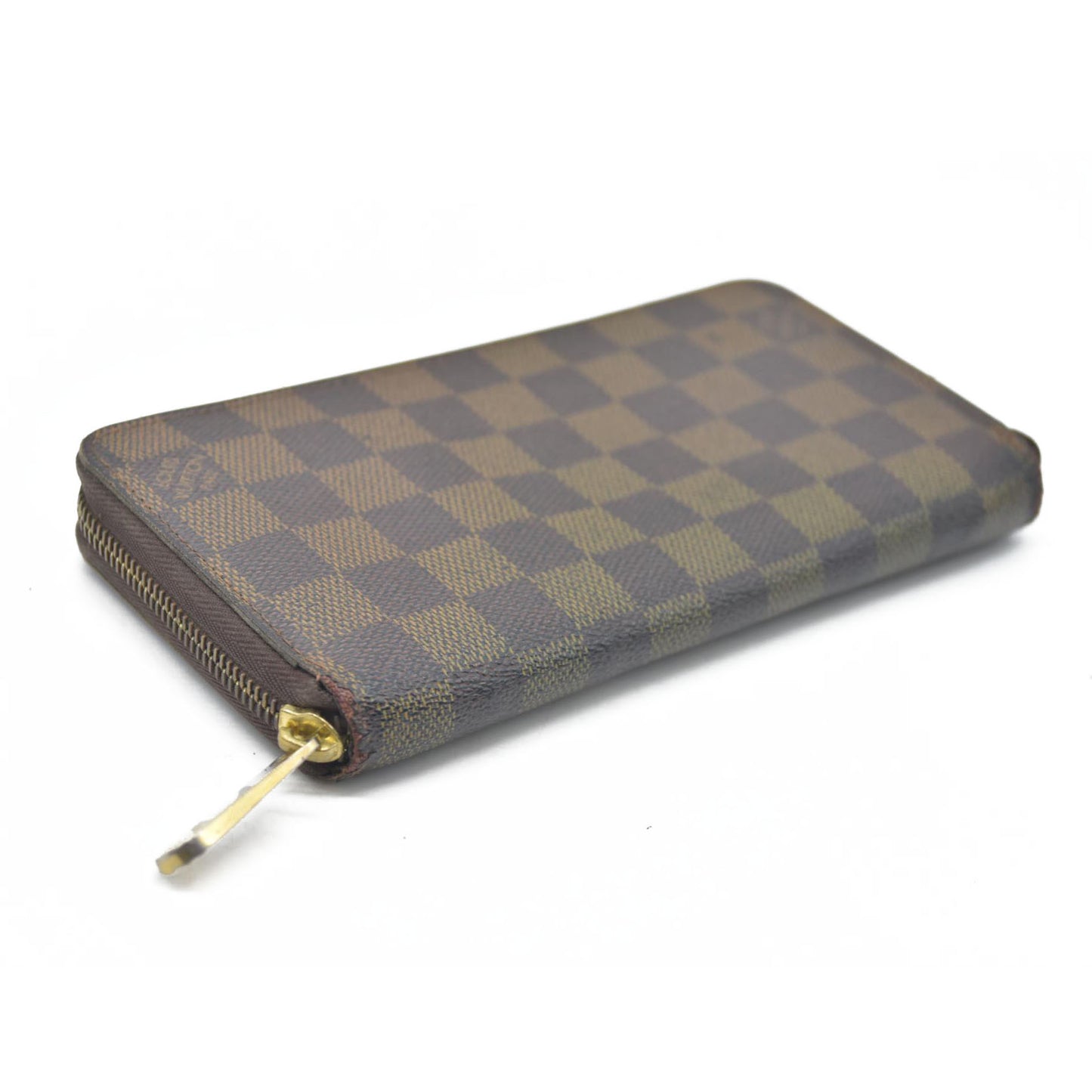 AUCTION $915 Louis Vuitton Damier Ebene Zippy Wallet