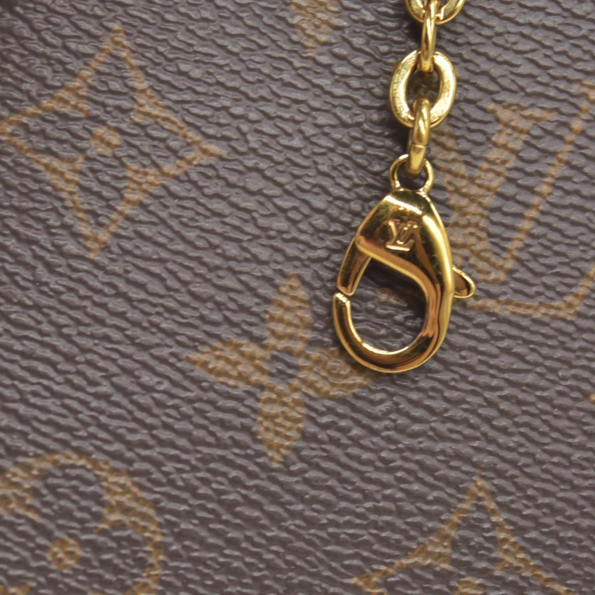 $1580 Louis Vuitton Monogram Pochette Felicie Chain Wallet Fuchsia
