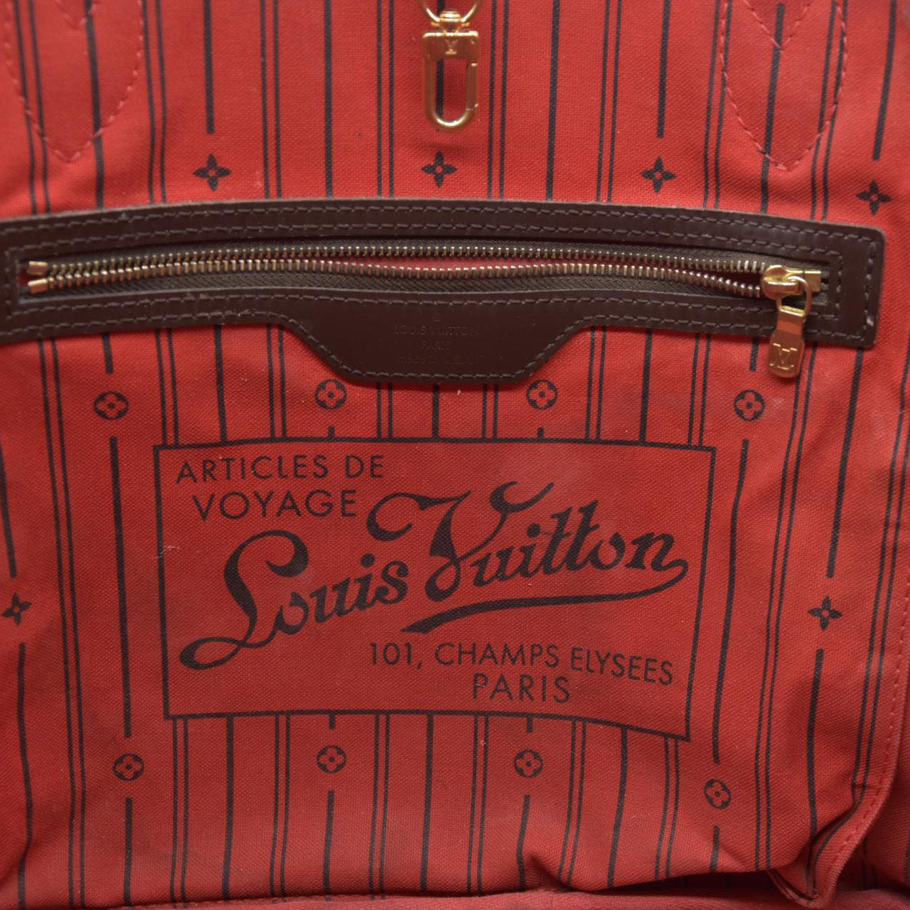$2170 Louis Vuiton Damier Ebene Neverfull MM SD4019