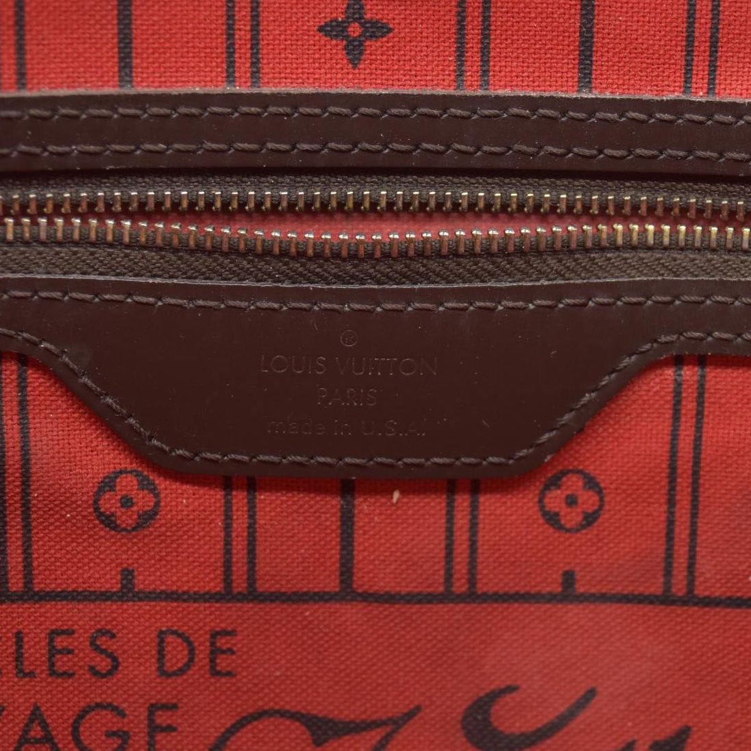 $2170 Louis Vuiton Damier Ebene Neverfull MM SD4019