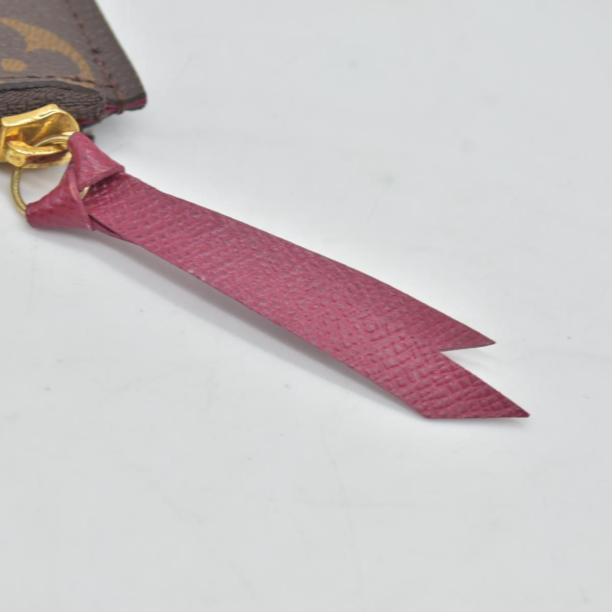 Louis Vuitton  Monogram Felicie Chain Wallet Zippered Insert Fuchsia