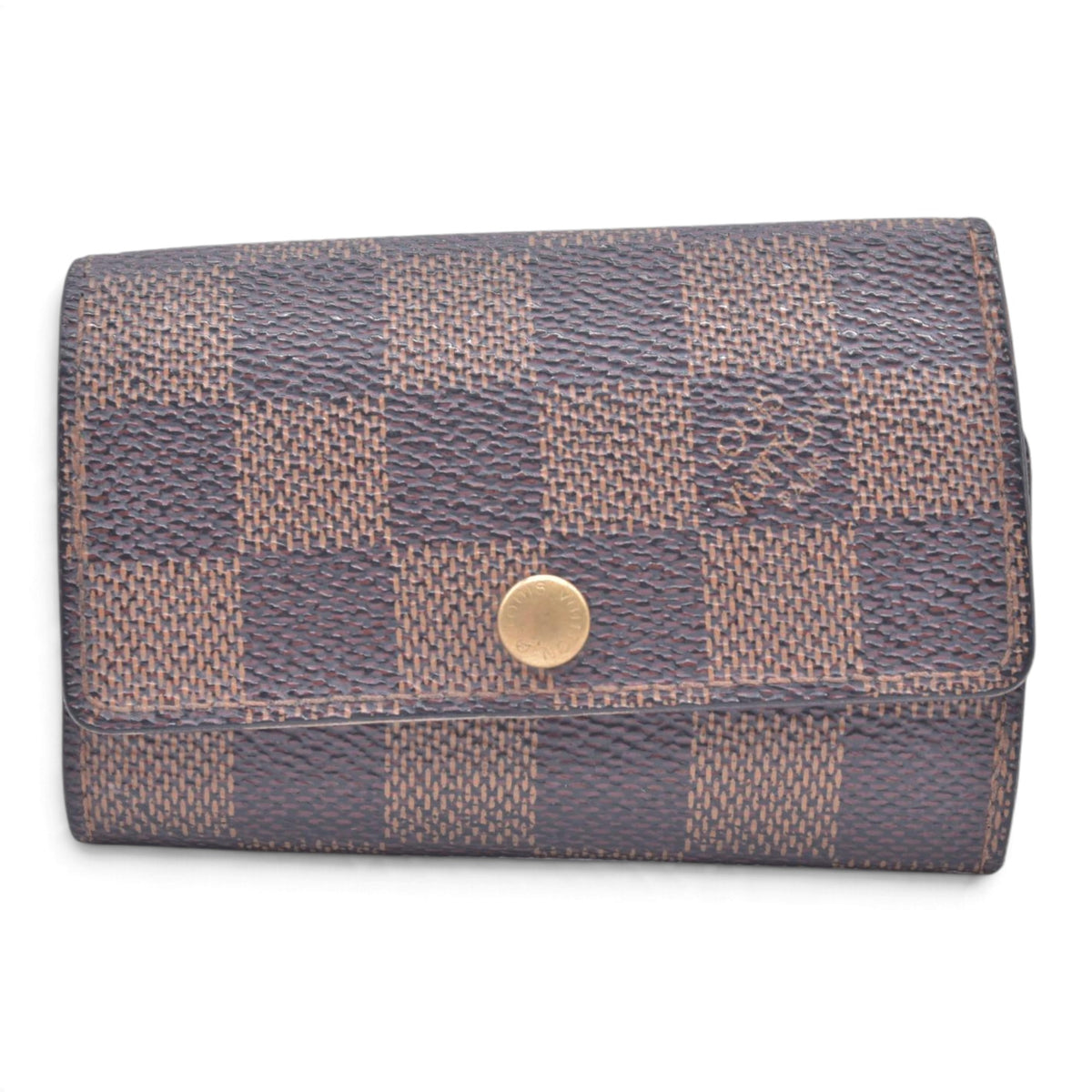 $280 2003 LOUIS VUITTON Damier Ebene 6 Key Holder CT0083 CONSIGNMENT 10021450