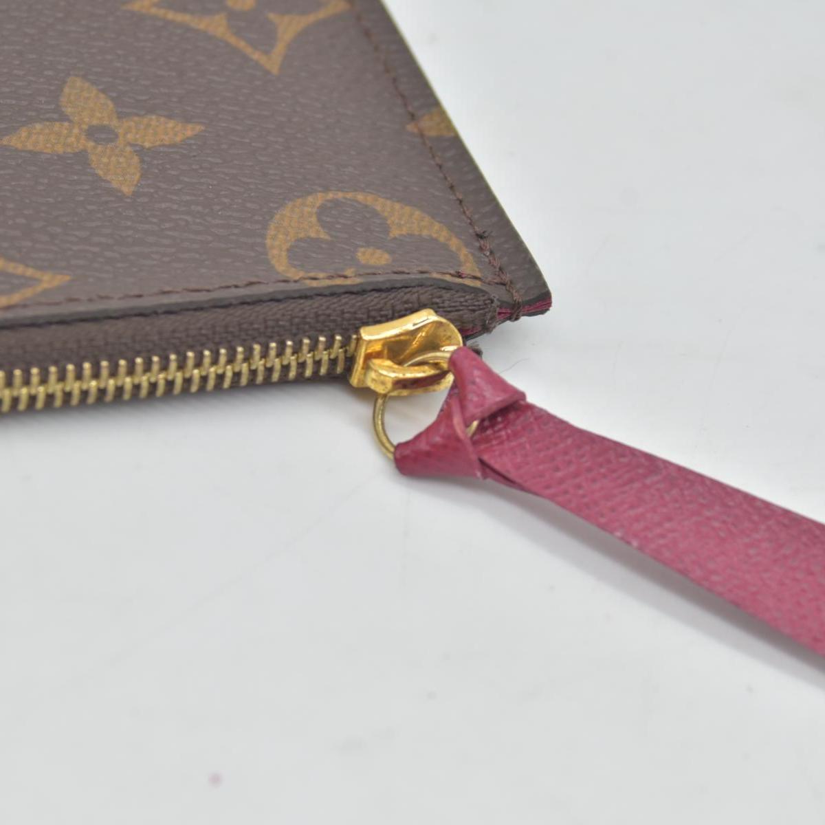 Louis Vuitton  Monogram Felicie Chain Wallet Zippered Insert Fuchsia