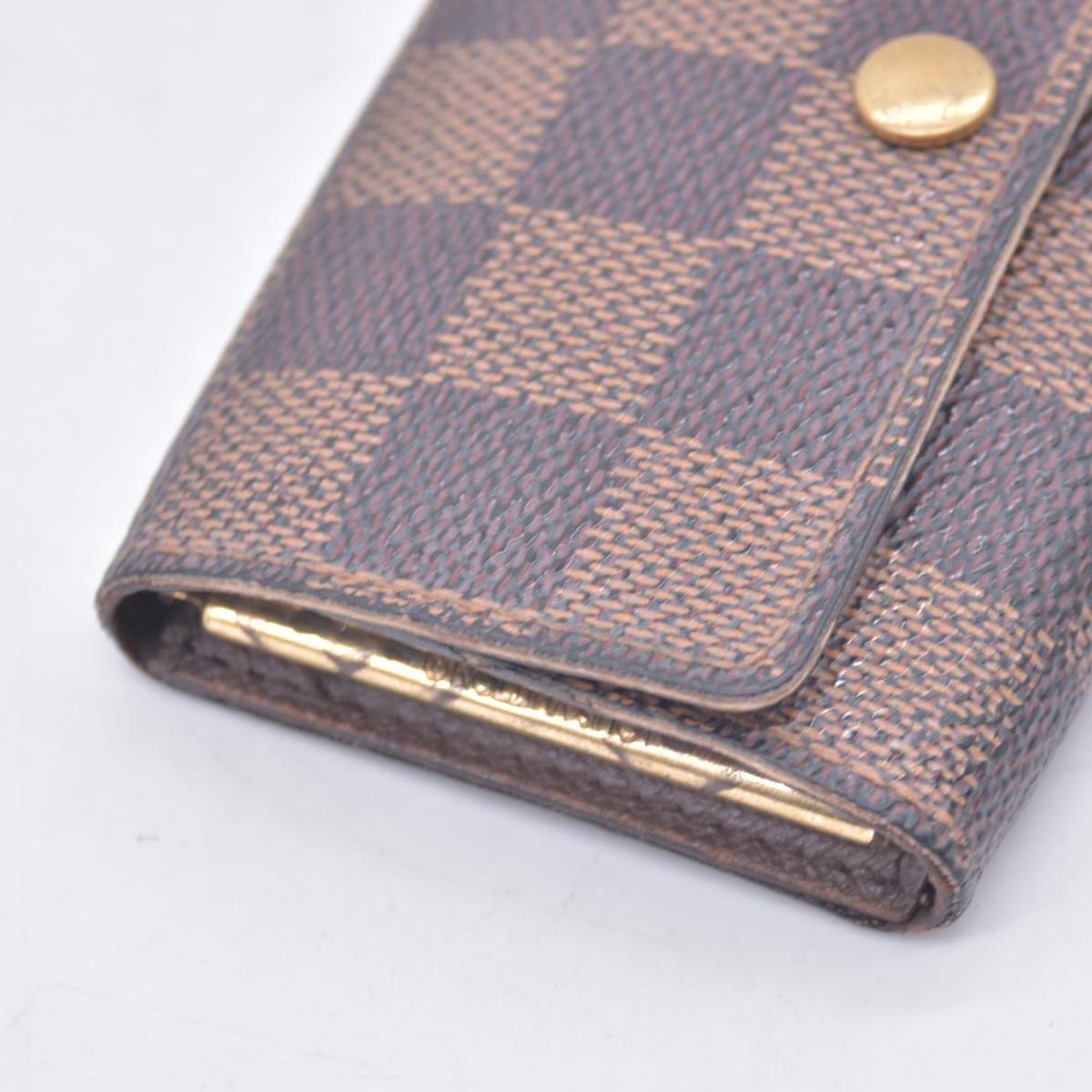 $280 2003 LOUIS VUITTON Damier Ebene 6 Key Holder CT0083 CONSIGNMENT 10021450