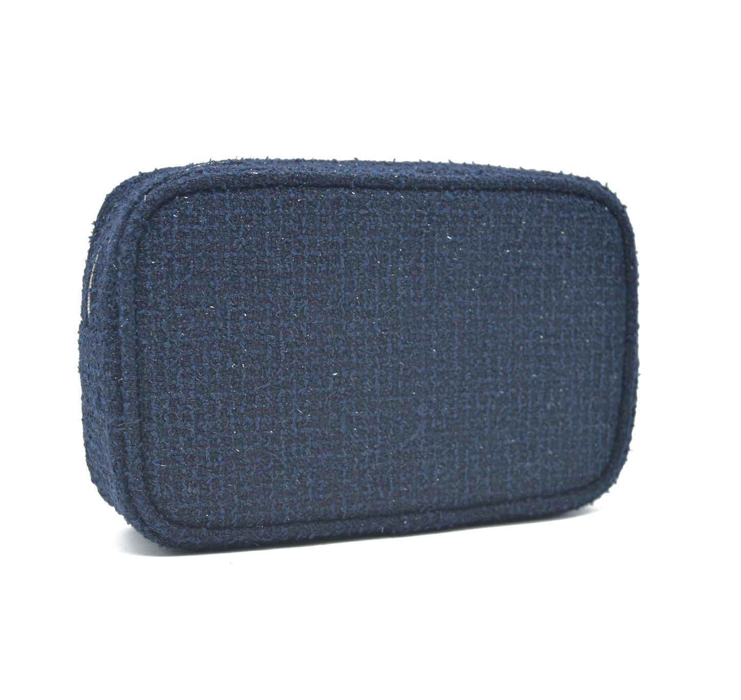 CHANEL EYES TO IMPRESS Cosmetic Pouch Navy Blue Shimmer CONSIGNMENT