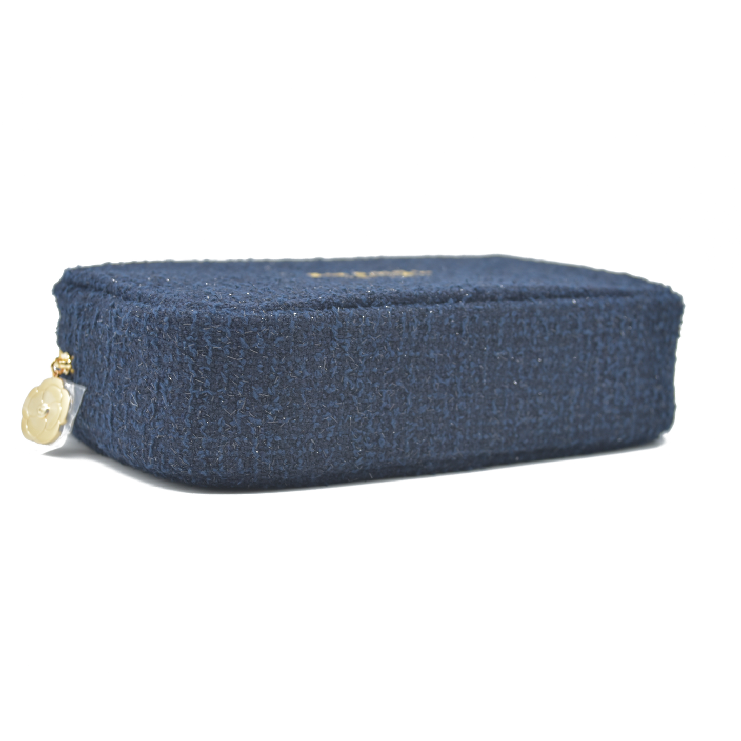 CHANEL EYES TO IMPRESS Cosmetic Pouch Navy Blue Shimmer CONSIGNMENT