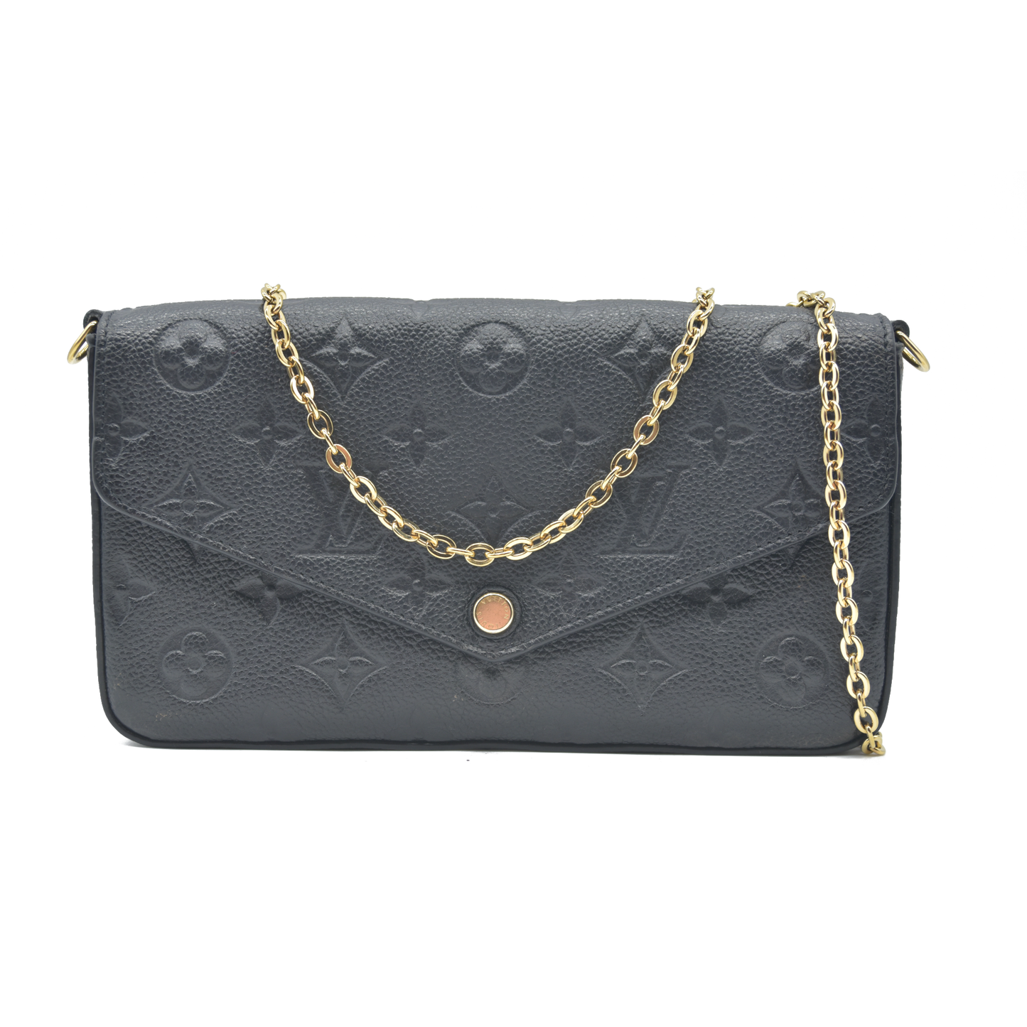 $1720 Louis Vuitton LV Monogram Pochette Félicie Black RFID