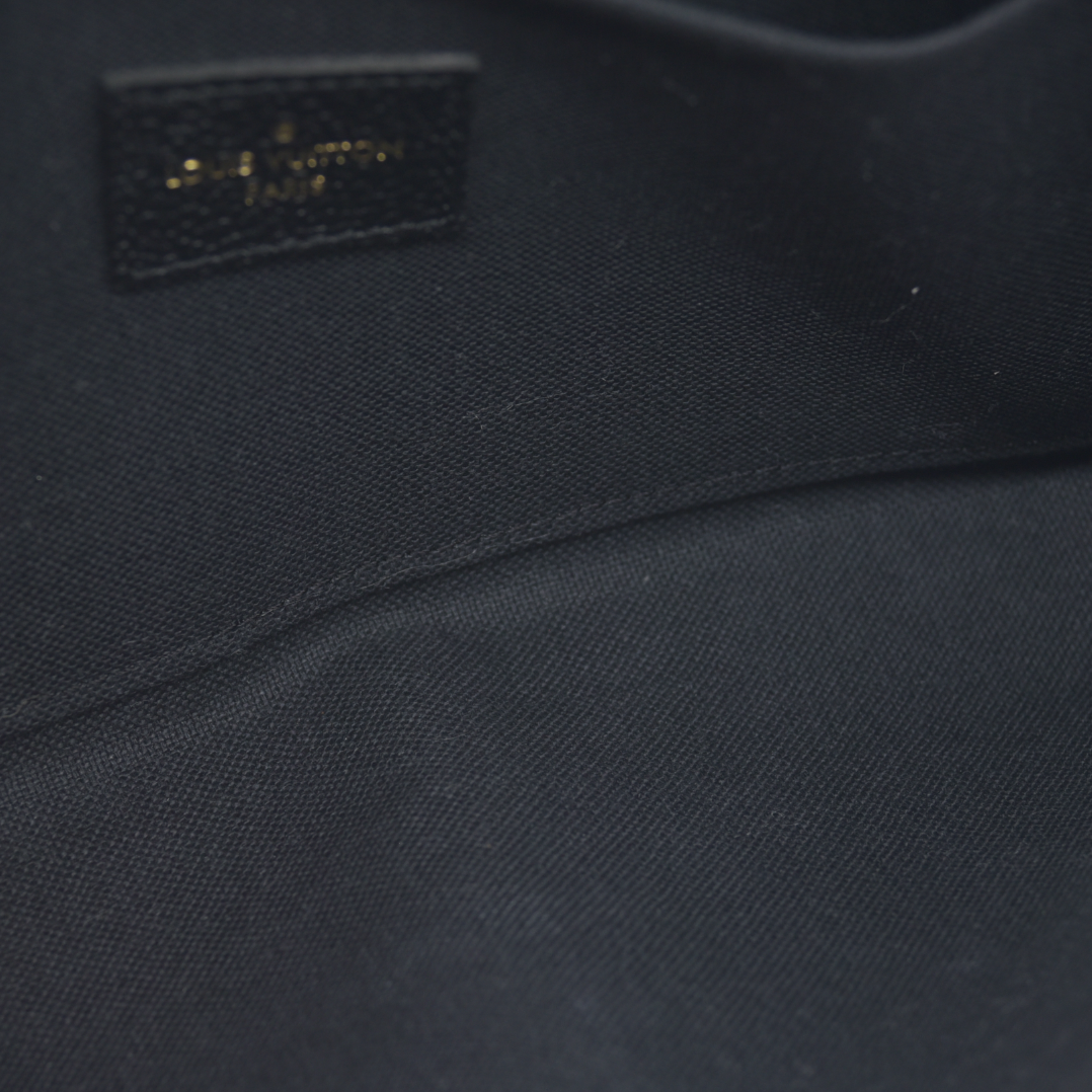 $1720 Louis Vuitton LV Monogram Pochette Félicie Black RFID