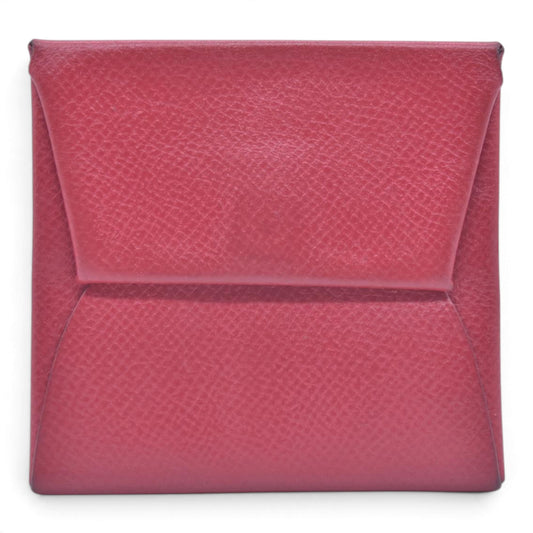 $320 HERMES Red Leather Envelope Card Holder Pouch CONSIGNMENT 10021449