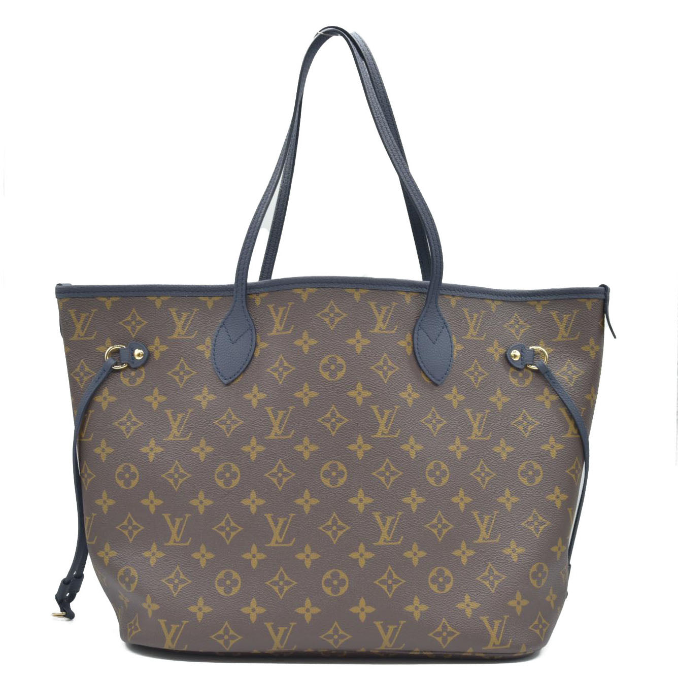 Louis Vuitton LV Monogram Neverfull Inside Out w/Pouch MM Navy