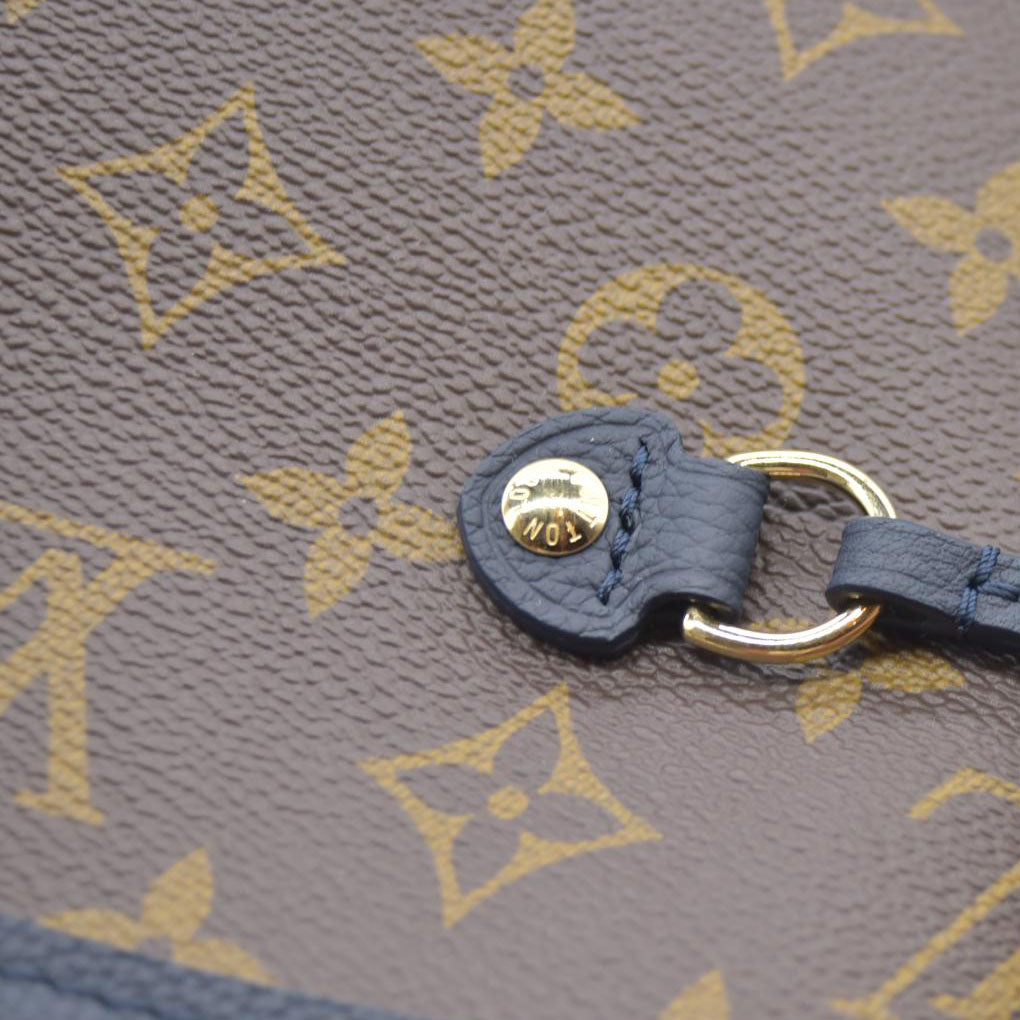 Louis Vuitton LV Monogram Neverfull Inside Out w/Pouch MM Navy