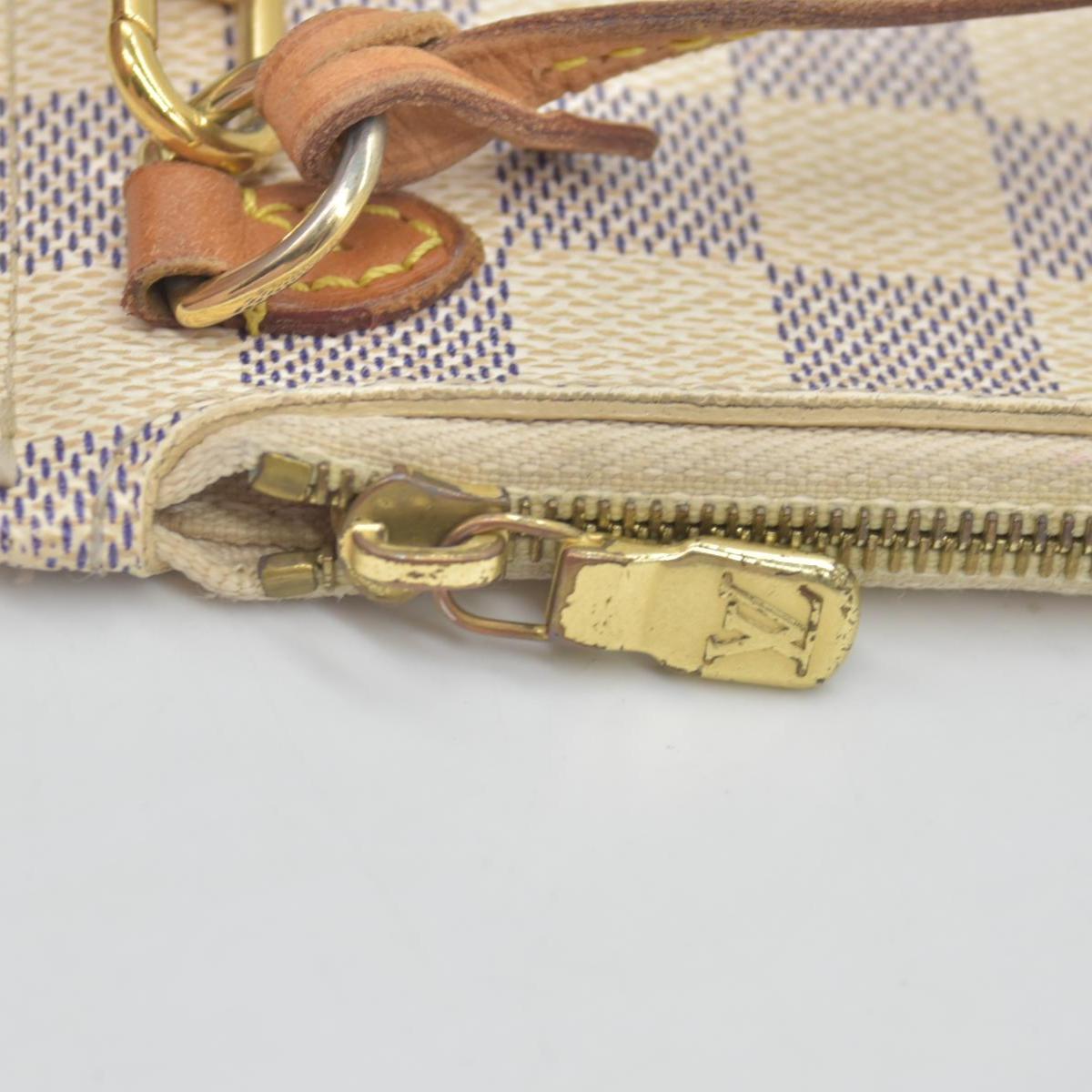 $600 Louis Vuitton Damier Azur Neverfull GM MM Tote Pochette SA1144