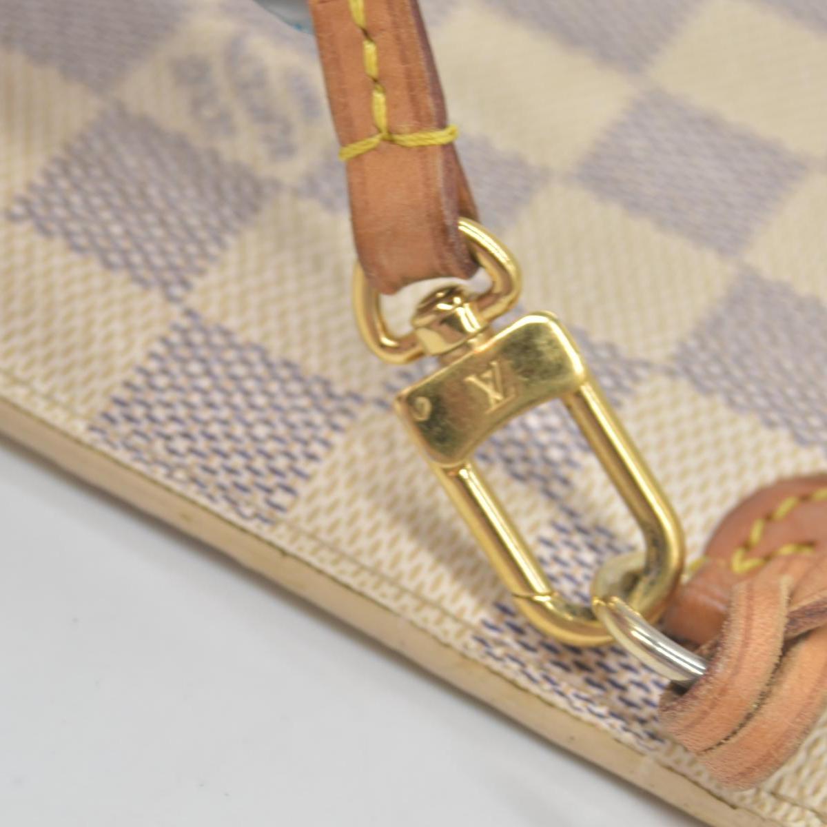 $600 Louis Vuitton Damier Azur Neverfull GM MM Tote Pochette SA1144