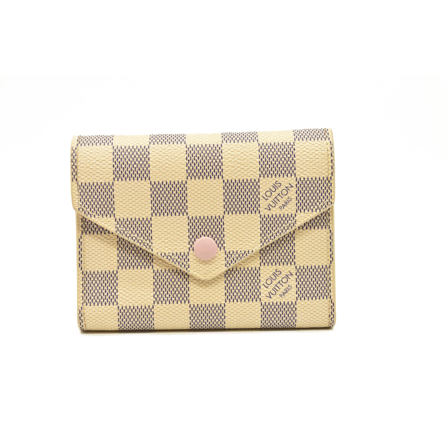 LOUIS VUITTON Damier Azur Victorine Wallet Rose Ballerine  MI5128