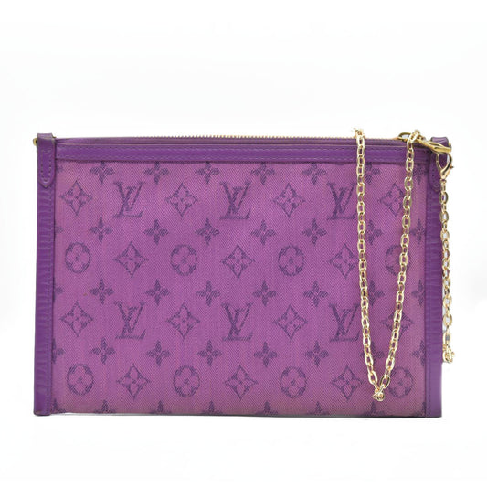 Louis Vuitton  Monogram Double Flat Messenger Marron Purple CA1199