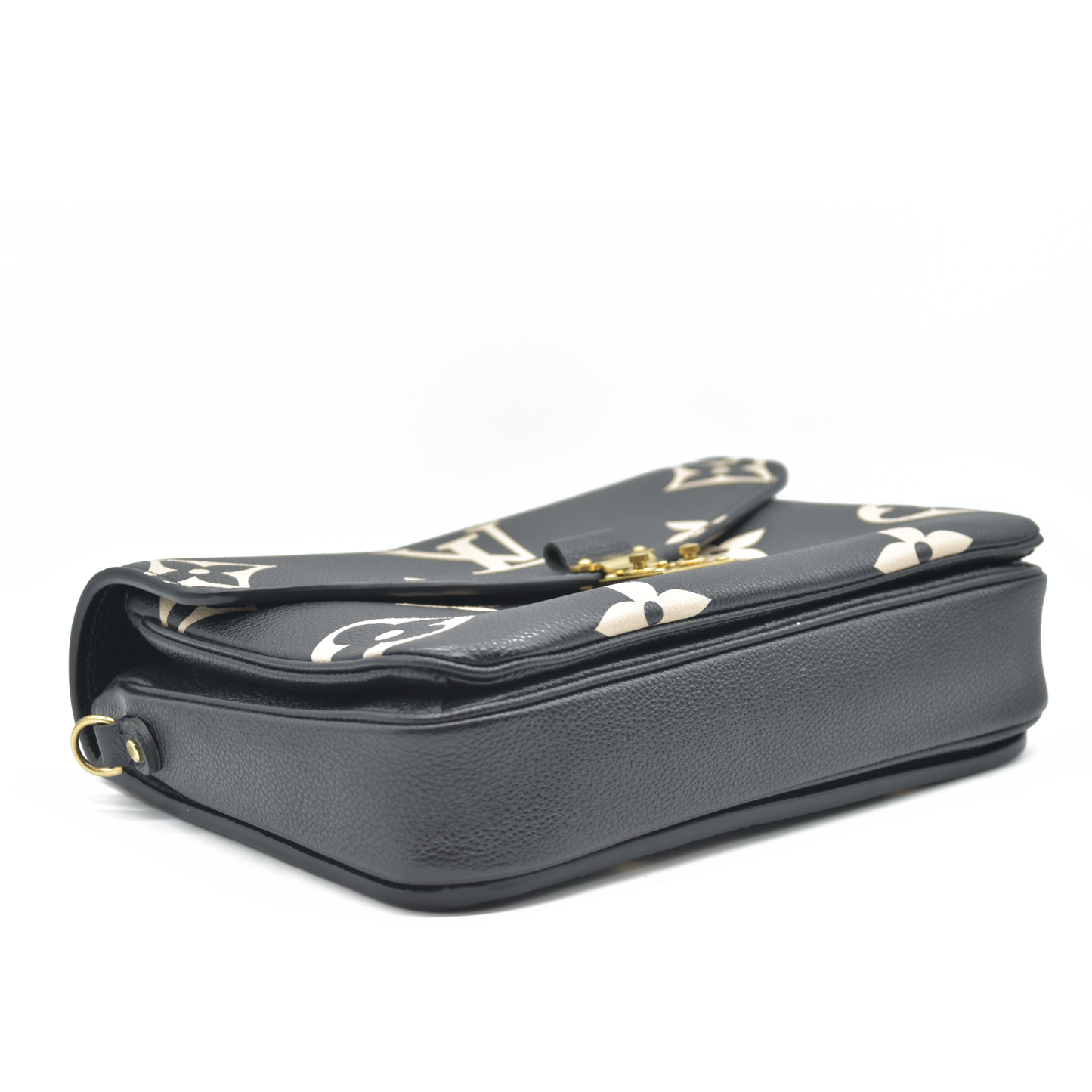 $3150 Louis Vuitton Empreinte Monogram Giant Pochette Metis Black Beige Bicolor CONSIGNMENT