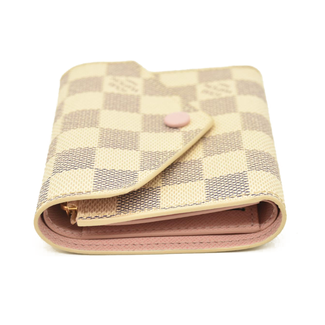 LOUIS VUITTON Damier Azur Victorine Wallet Rose Ballerine  MI5128